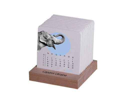 Календар настільний дерев’яний 