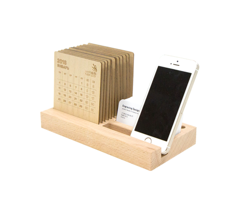 Календар настільний органайзер дерев'яний