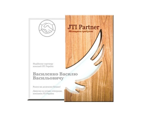 Приз скляний JTI Partner
