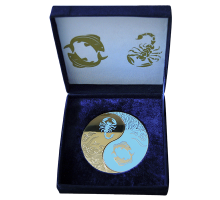 Медаль травлена подвійна на магніті у футлярі