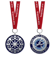 Медаль травлена  на стрічці