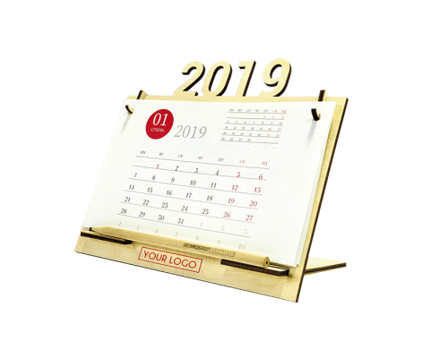 Календар настільний з фанери перекидний