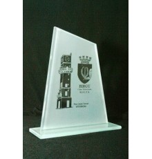 Гравіровка на діамантовому склі лазерна приз 170 мм