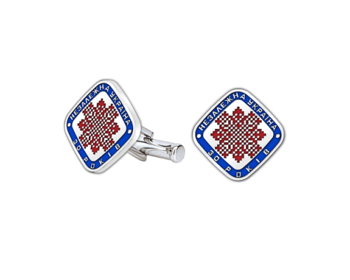 Запонки  з українським орнаментом