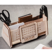 Календар вечний настільний дерев’яний A7 без покриття