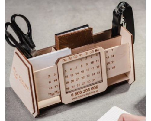 Календар вечний настільний дерев’яний A7 без покриття