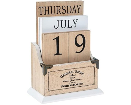 Календар вечний настільний дерев'яний А6