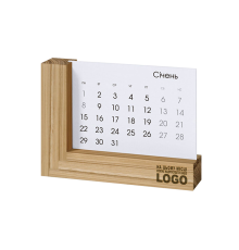 Календар настільний деревʼяний А4