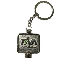 Брелок гальванічний нікель квадратний унісекс колечко з ланцюжком автомобільний ключ Маєвського 10 г