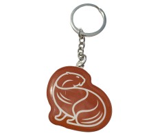 Брелок з смоляною наклейкою металевий унісекс нестандартної форми