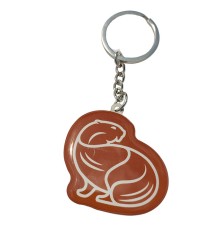 Брелок з смоляною наклейкою металевий унісекс нестандартної форми