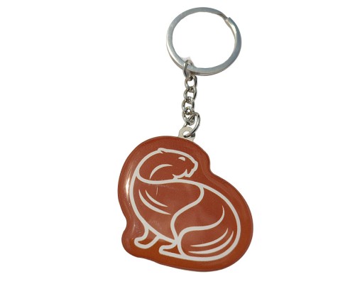 Брелок з смоляною наклейкою металевий унісекс нестандартної форми