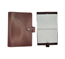 Блокнот в шкіряному переплеті 10х14 см