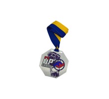 Медаль металевий сріблястий з UF-друком 80 мм