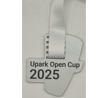 Медаль металева срібна  «Upark Open Cup 2025» 70х75 мм