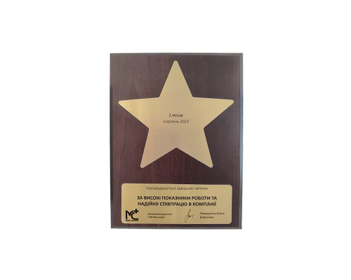 Диплом гравертон з металевими елементами 